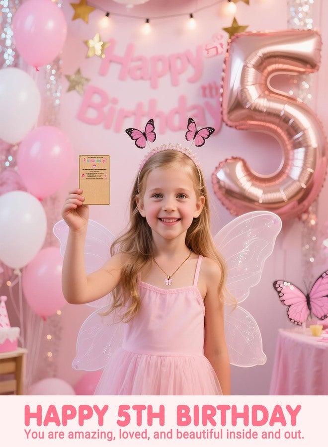 UNGENT THEM 5 Year Old Girl Birthday Gift Ideas Gifts for 5 Year Old Little Girls 5th Birthday Decorations Necklace - Image 5