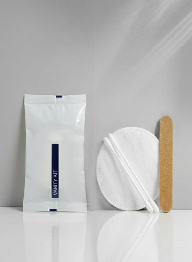 Clayherbs (Pack-100) Bulk Sustainable Vanity Kit for Hotels, Spas & Airbnb | Eco-Friendly Guest Amenities with Biodegradable Cotton Pads, Swabs & Nail Filer | Travel/Vanity Van Essential - Image 1