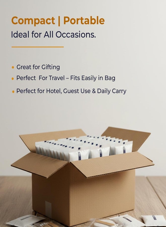 Clayherbs (Pack-100) Bulk Sustainable Vanity Kit for Hotels, Spas & Airbnb | Eco-Friendly Guest Amenities with Biodegradable Cotton Pads, Swabs & Nail Filer | Travel/Vanity Van Essential - Image 3