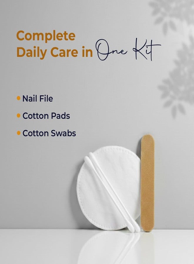 Clayherbs (Pack-100) Bulk Sustainable Vanity Kit for Hotels, Spas & Airbnb | Eco-Friendly Guest Amenities with Biodegradable Cotton Pads, Swabs & Nail Filer | Travel/Vanity Van Essential - Image 2
