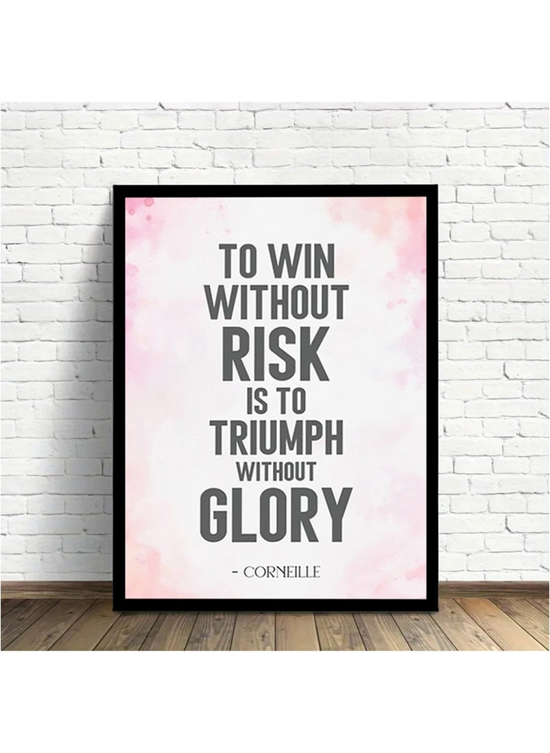 Spoil Your Wall Corneille Quotes Wall Poster with Black Frame, Wall Arts Home Décor Photo Frames, 40x55 cm by Spoil Your Wall  - Image 2