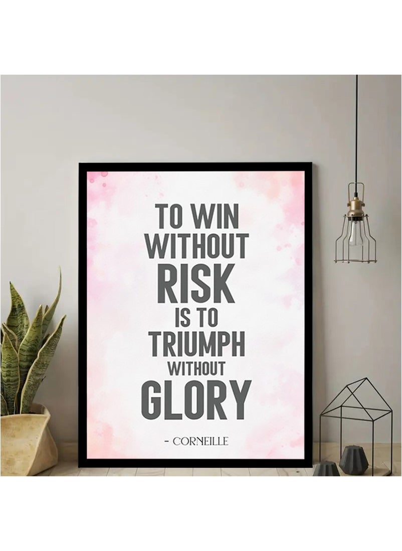 Spoil Your Wall Corneille Quotes Wall Poster with Black Frame, Wall Arts Home Décor Photo Frames, 40x55 cm by Spoil Your Wall  - Image 3