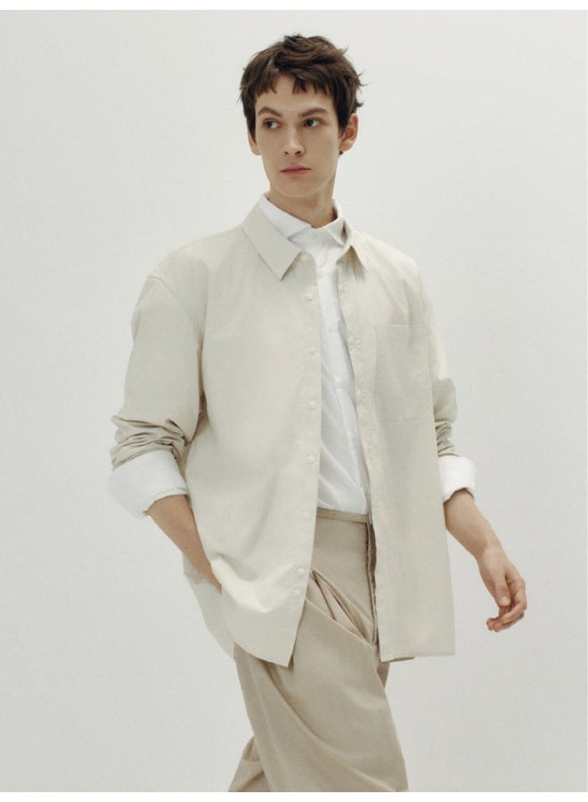 سيمير قميص طويل بأزرار وجيب على الصدر للرجال - Image 2