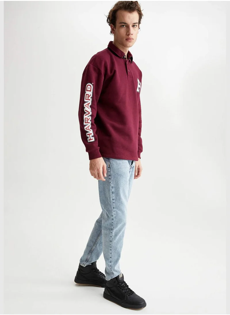 DeFacto Harvard University Licenced Oversize Fit Long Sleeve Sweatshirt