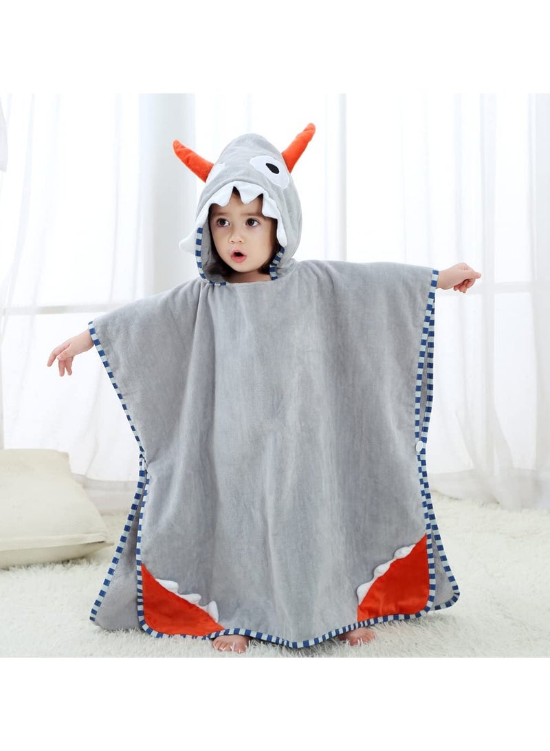 SYOSI Cotton Bathrobe, Premium Toddler Hooded Beach Towel For Boys Girls, Soft And Absorbent Animal Kids Bathrobe - Image 2