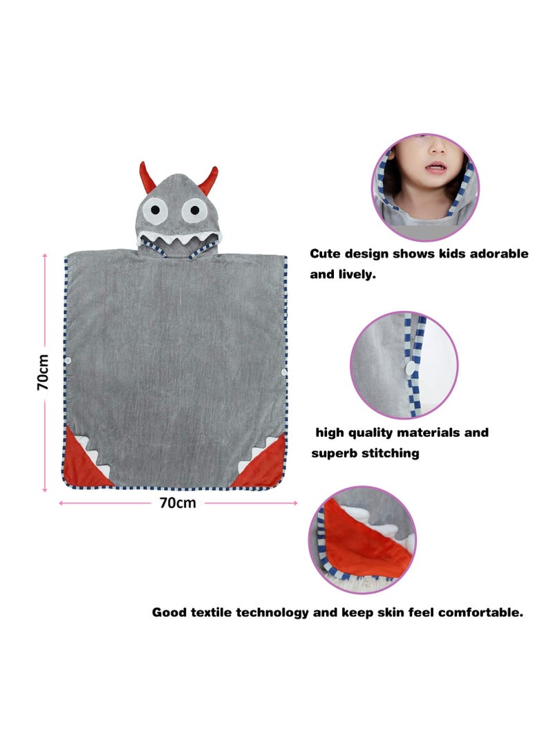 SYOSI Cotton Bathrobe, Premium Toddler Hooded Beach Towel For Boys Girls, Soft And Absorbent Animal Kids Bathrobe - Image 4