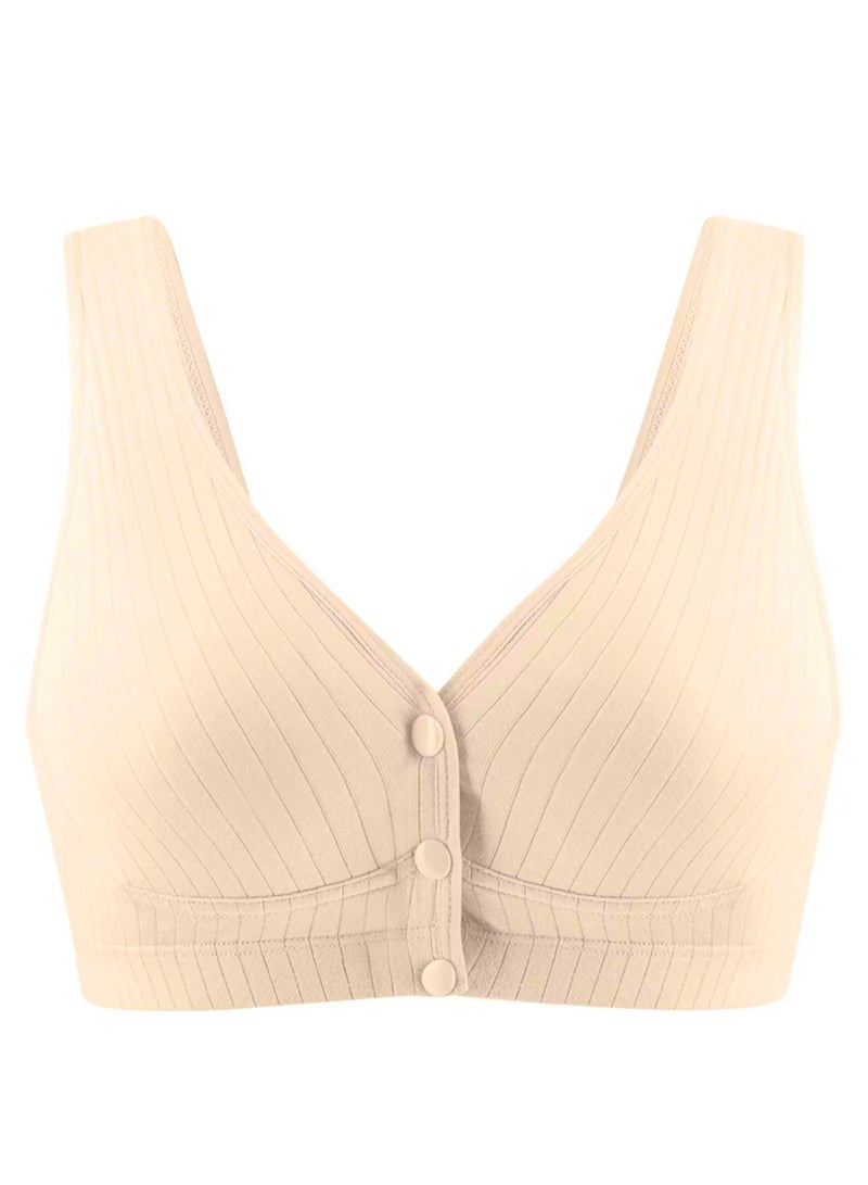 Womens Maternity Cotton Front Buckle Nursing Bra - Image 5