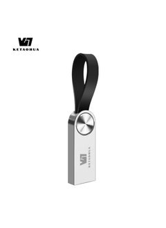 Generic U Disk Engraved Gift Metal USB 3.0 32G 64G Creative CD Vinyl Car U Disk-Color:Lead Silver-Capacity:64GB  - Image 1