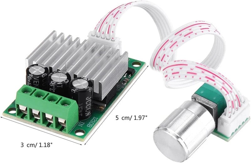 متحكمات سرعة المحركات التيار المستمر بتقنية PWM، وحدة تحكم محرك الفرشاة DC12V-30V، منظم الجهد 12V/24V، منظم السرعة 10A - Image 5