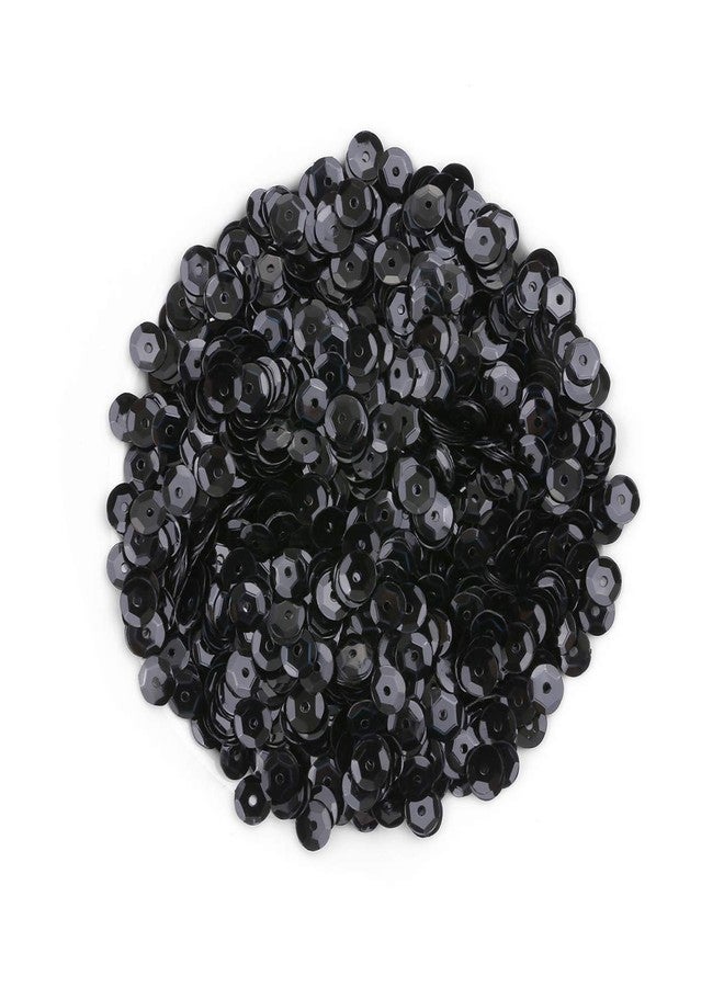 Naler 2800 Pieces 6MM Black Loose Cup Sequins, Iridescent Spangles for Sewing Embroidery, Crafts,Wedding, Christmas, Easter Decorations - Image 1