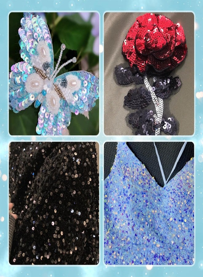 Naler 2800 Pieces 6MM Black Loose Cup Sequins, Iridescent Spangles for Sewing Embroidery, Crafts,Wedding, Christmas, Easter Decorations - Image 5