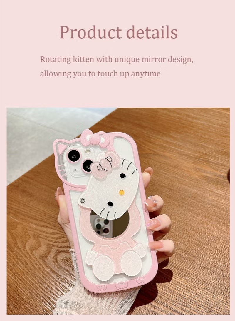 X-level iPhone 15 Case cover cat Pattern with camera len protector anti-scratch anti-drop Strap for Women Girls, Soft TPU Full Protective Cover back comfortable touch feeling accessory - Image 3