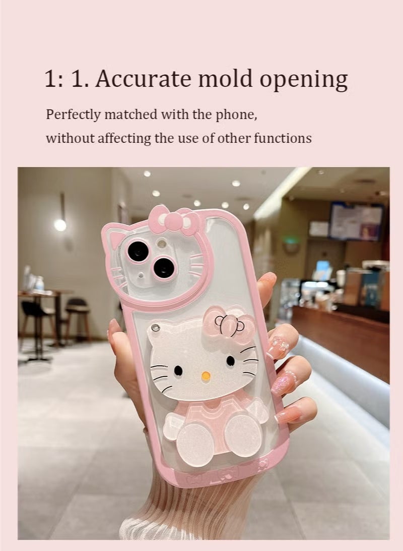 X-level iPhone 15 Case cover cat Pattern with camera len protector anti-scratch anti-drop Strap for Women Girls, Soft TPU Full Protective Cover back comfortable touch feeling accessory - Image 4