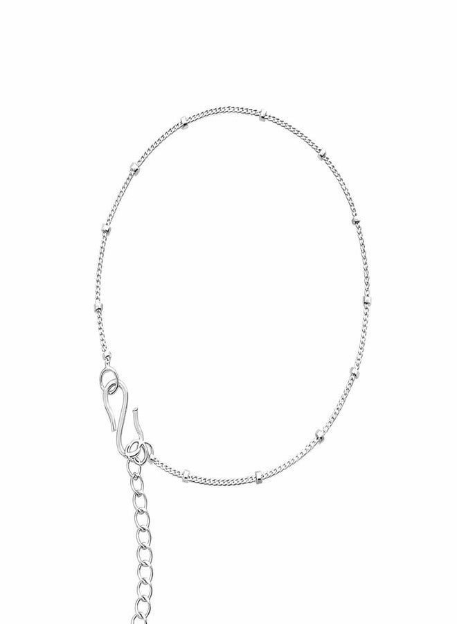 LBV 925 Sterling Silver Anklet with Small Silver Balls for girls 4-15 years - Image 1