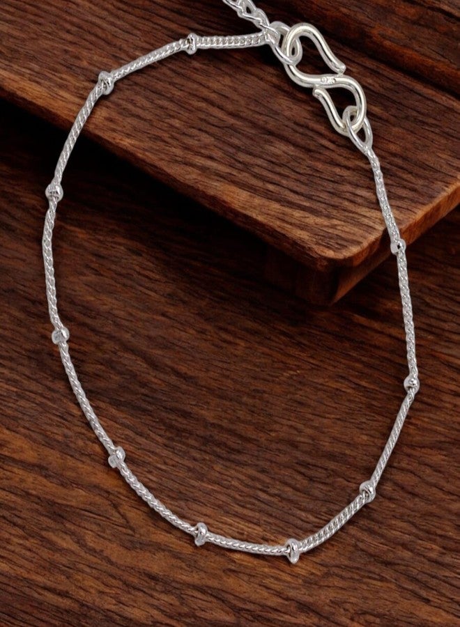 LBV 925 Sterling Silver Anklet with Small Silver Balls for girls 4-15 years - Image 3