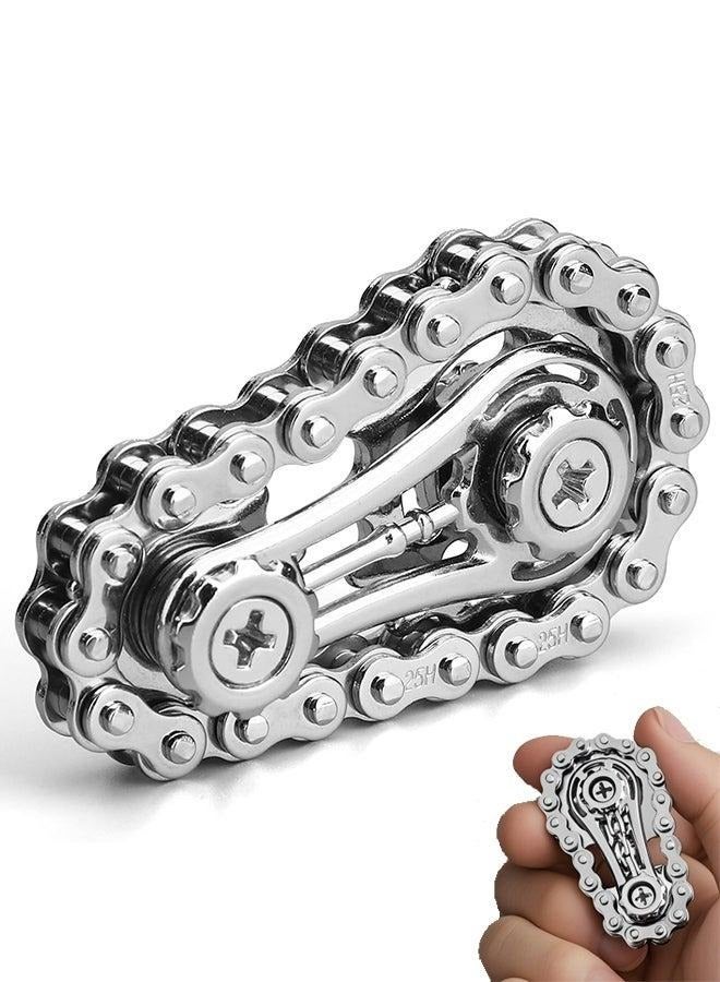 Fidget Spinner - Fidget toy, Fun Office Toy, Metal Bicycle Chain Design, Anti-Pressure Relieve Anxiety, Adult Fingertip Gyro Is Used to Focus and Reduce Pressure - Image 1