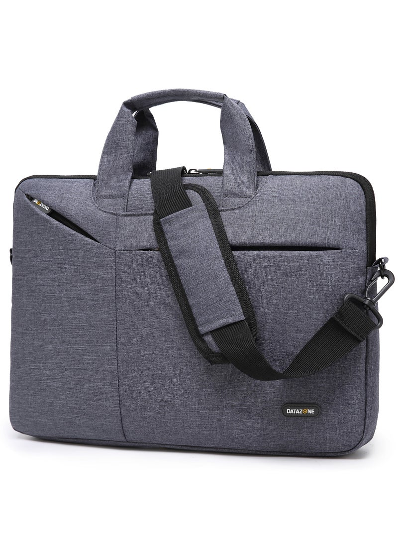 داتا زون شنطة  لابتوب  مقاس 15.6 بوصة لون رمادي غامق مقاومة للماء شنطة عملية بتصميم خفيف مثالية للعمل والسفر - Image 2