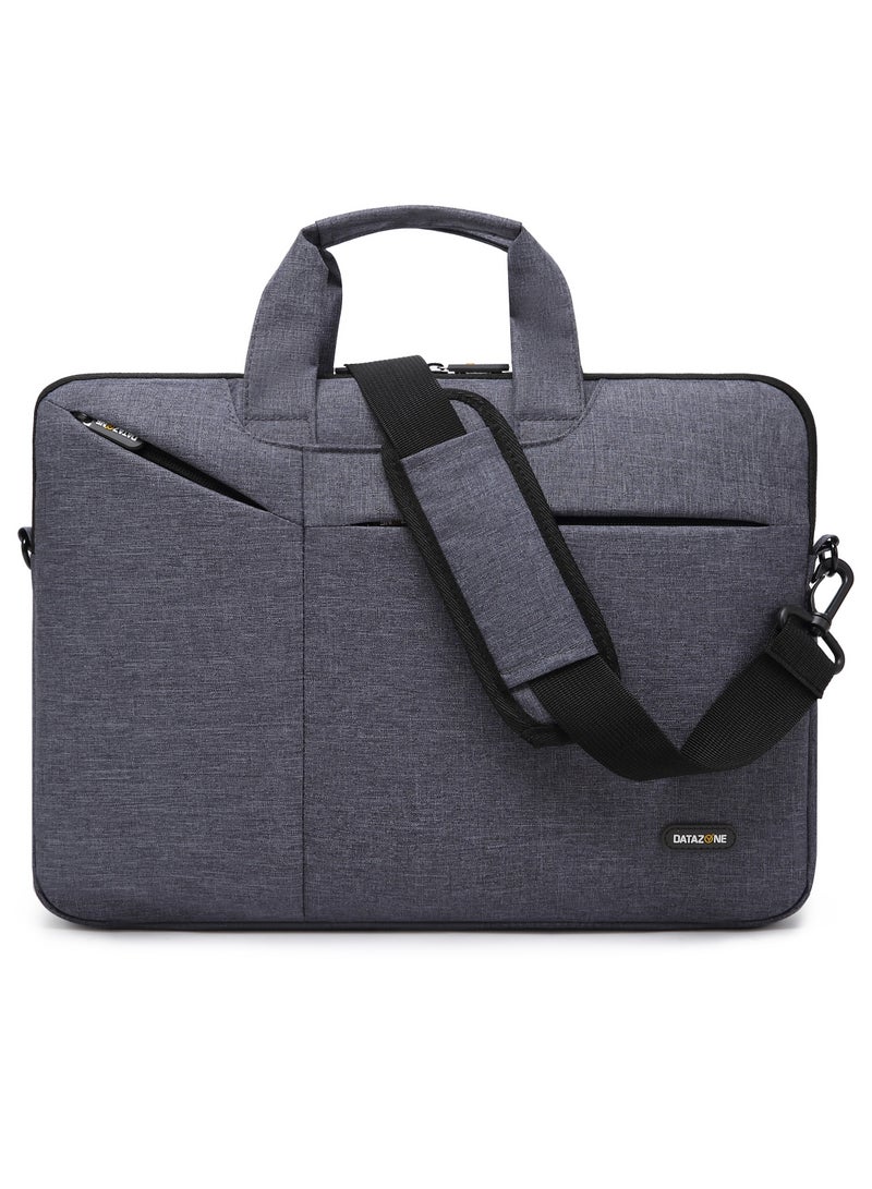 داتا زون شنطة  لابتوب  مقاس 15.6 بوصة لون رمادي غامق مقاومة للماء شنطة عملية بتصميم خفيف مثالية للعمل والسفر - Image 1