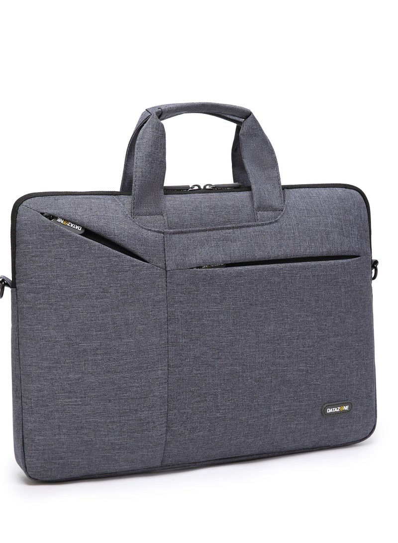 داتا زون شنطة  لابتوب  مقاس 15.6 بوصة لون رمادي غامق مقاومة للماء شنطة عملية بتصميم خفيف مثالية للعمل والسفر - Image 4