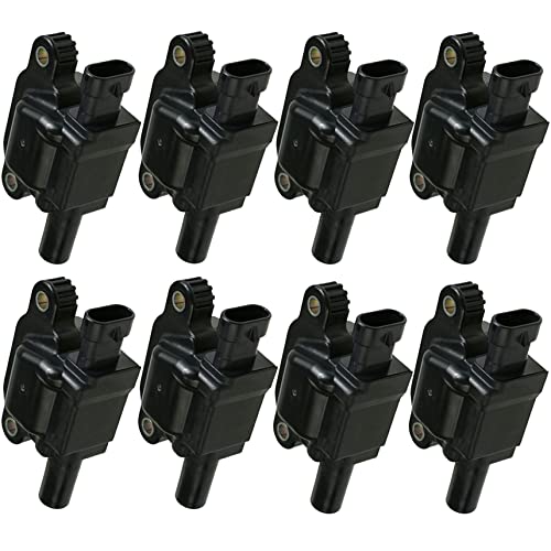 GP POWER IGNITION COIL SET OF 8 UF413 UF743 12570616 12611424 12619161 COMPATIBLE WITH FOR Cadillac Chevy GMC Pontiac G8 H3 Tahoe Yukon Silverado Savana Express Trailblazer Avalanche 53L 60L V8