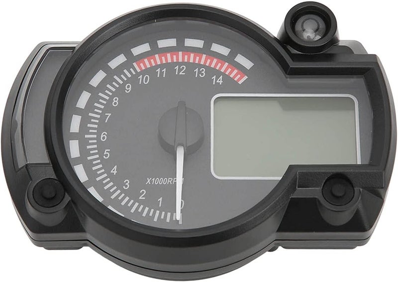 Digital Speedometer Gauge, LCD Odometer Dashboard Meter with Backlit Display, 15000 R/Min 12V Universal Instrument Cluster for Motorcycles, Scooters, ATVs, Cars and RVs - Image 2