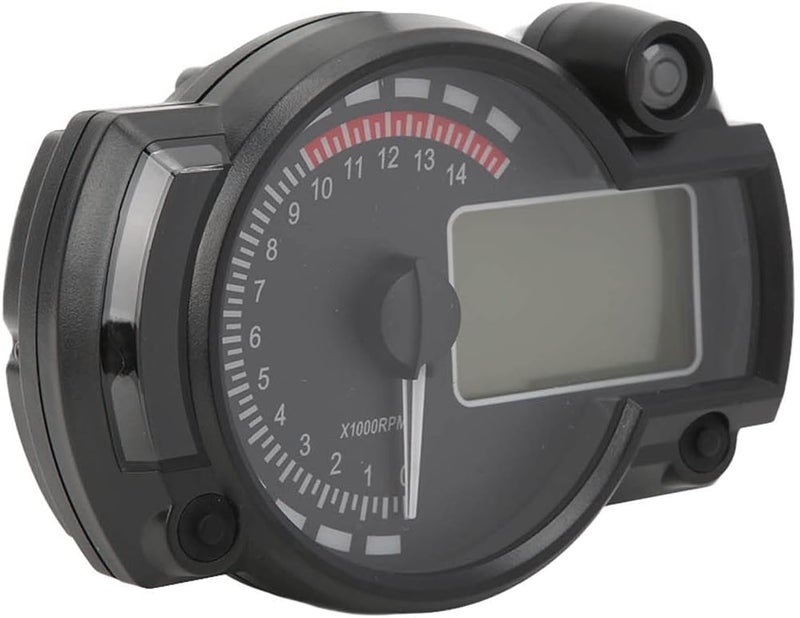 Digital Speedometer Gauge, LCD Odometer Dashboard Meter with Backlit Display, 15000 R/Min 12V Universal Instrument Cluster for Motorcycles, Scooters, ATVs, Cars and RVs - Image 5