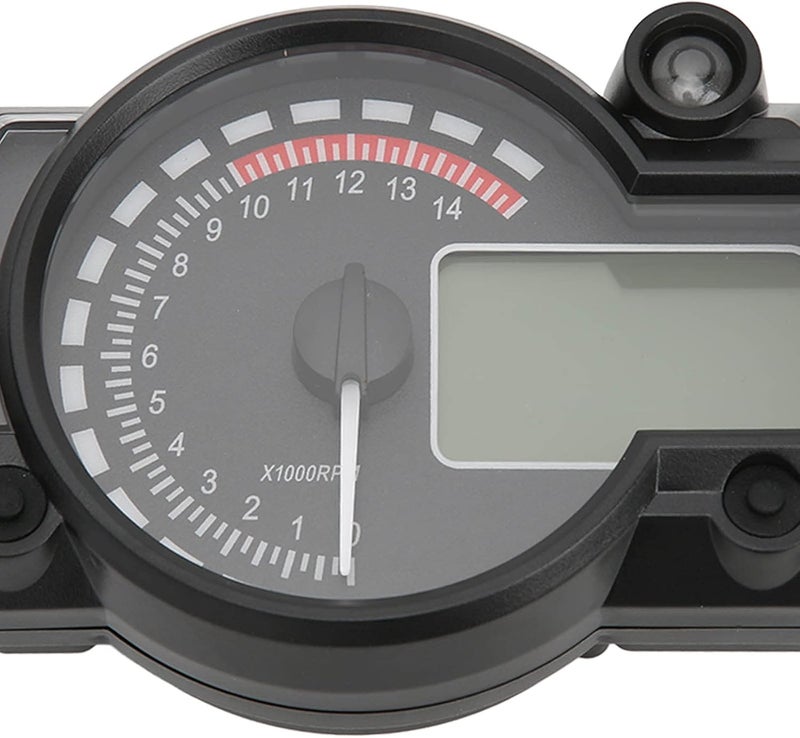 Digital Speedometer Gauge, LCD Odometer Dashboard Meter with Backlit Display, 15000 R/Min 12V Universal Instrument Cluster for Motorcycles, Scooters, ATVs, Cars and RVs - Image 3