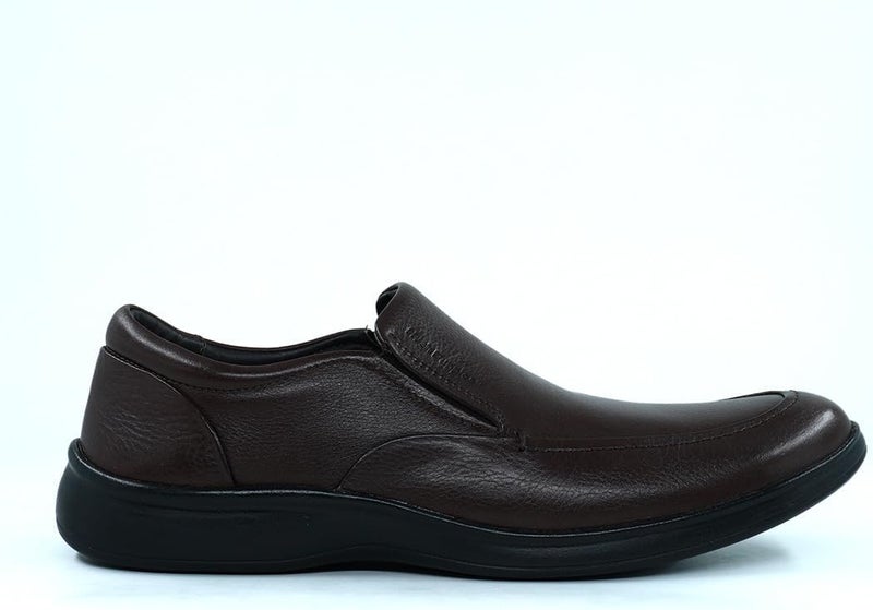 Hush Puppies Brown Leather Slip-On Shoes - Image 2