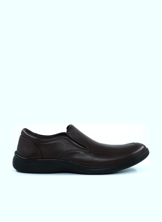 Hush Puppies Brown Leather Slip-On Shoes - Image 1