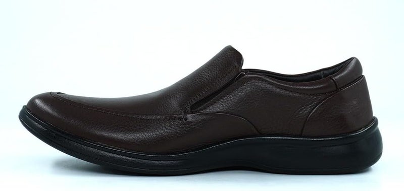 Hush Puppies Brown Leather Slip-On Shoes - Image 3