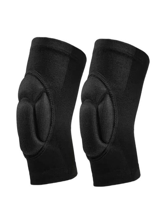 DOUSHI Sponge Knee Pads, Thick Anti-Slip Collision Avoidance Design, Knee Pain Pads Safety Guard, Adult Warm Avoidance Knee Sleeve for Dancing, Gym, Volleyball, Running, Outdoor Sport (2Pcs, Size M) - Image 1