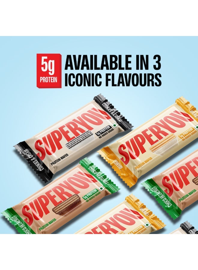 SuperYou Mini Wafer Protein Bar-Cookies&Cream 20G (Pack of 10) - view 3