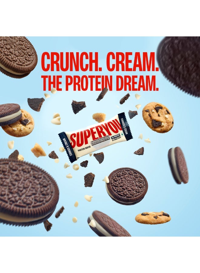 SuperYou Mini Wafer Protein Bar-Cookies&Cream 20G (Pack of 10) - view 4