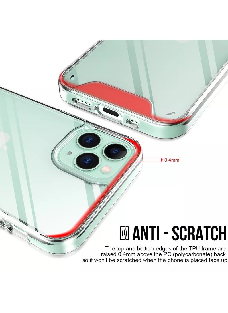 Generic - Case Transparent Mental Button Space Heavy Duty Shockproof Crystal 2 IN 1 Shockproof Case For IPhone 13 Pro Max - Image 1