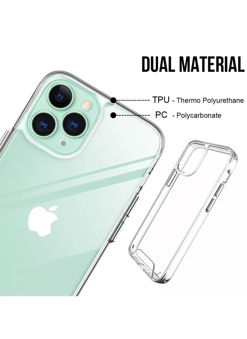 Generic - Case Transparent Mental Button Space Heavy Duty Shockproof Crystal 2 IN 1 Shockproof Case For IPhone 13 Pro Max - Image 1
