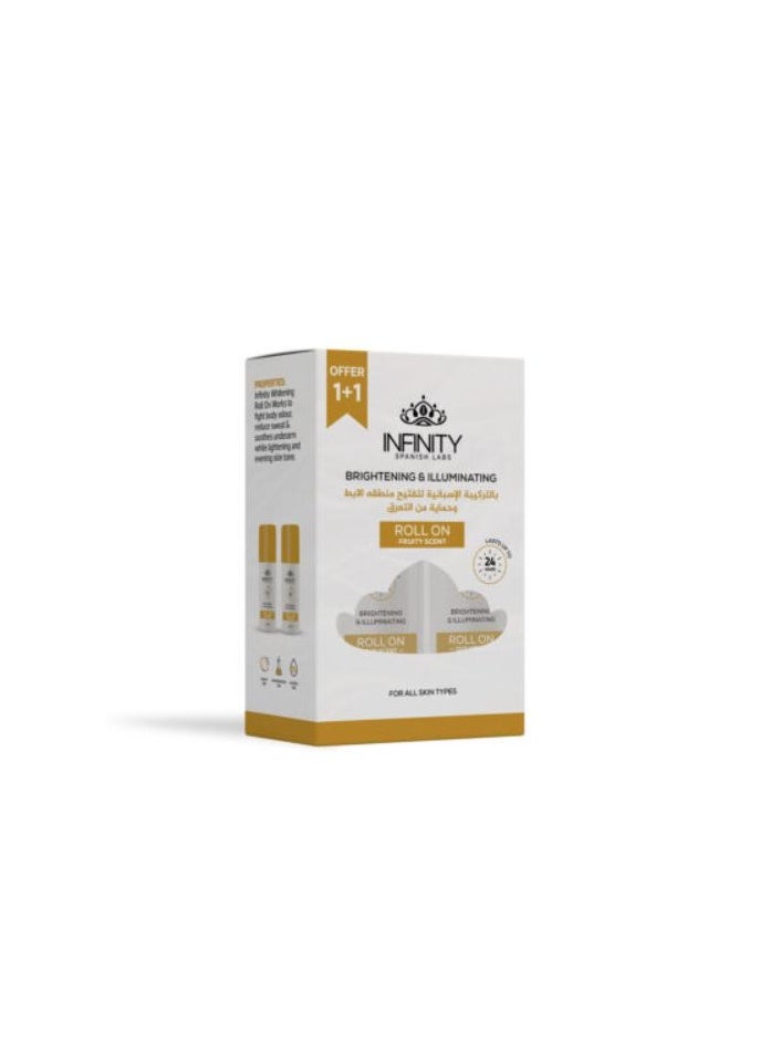 Infinity - Infinity Deodorant Roll On Oud Scent (1+1) 80 ML +80ML - Image 1