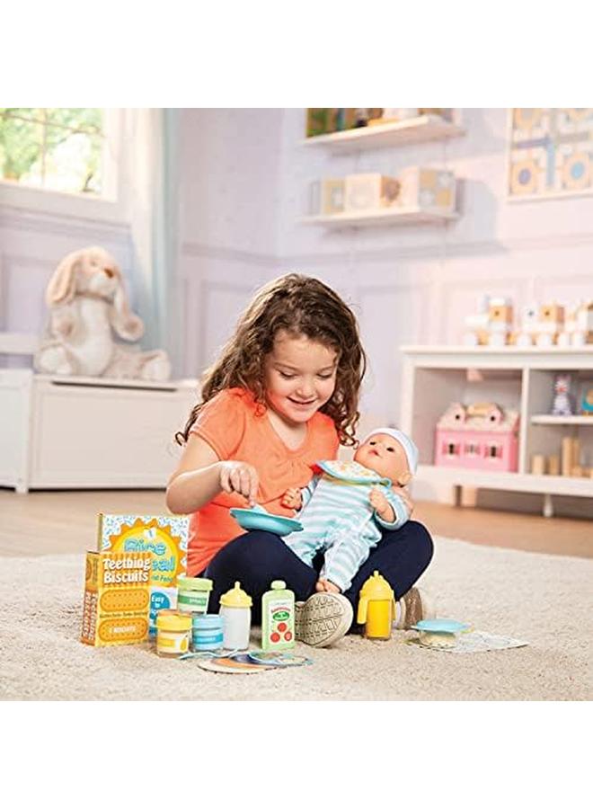 Melissa & Doug Mine To Love Mealtime Play Set For Dolls With Bottle Pretend Baby Food Jars Snack Pouch More 24 Pcs Multi - Image 2