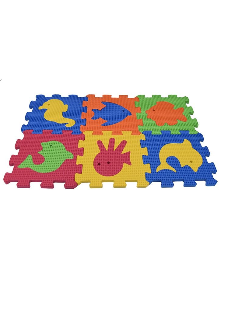 FUN MOMENT Fish Shaped Interlocking Foam Kids Learning Mat - Image 2