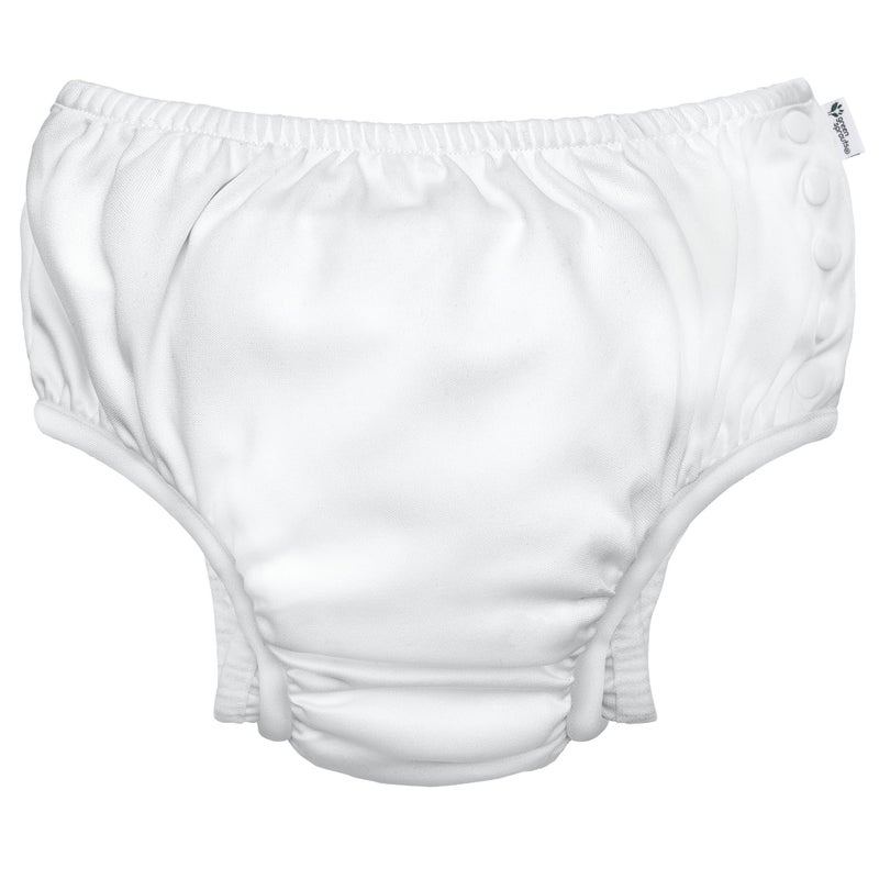 green sprouts Reusable Snap Swim Diaper, New White, 6-12 Months - Image 1