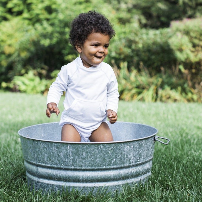 green sprouts Reusable Snap Swim Diaper, New White, 6-12 Months - Image 2