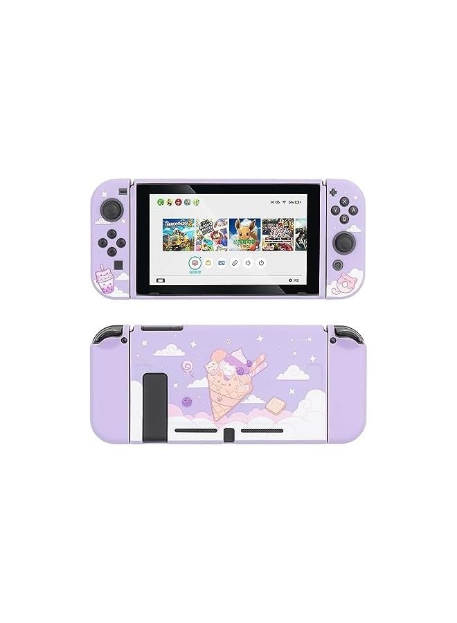 PROMASS Protective Case Compatible with Nintendo Switch, Soft TPU Slim Case Cover Compatible with Nintendo Switch Console and Joy-Con (Ice Cream Cat) [video game] - Image 1