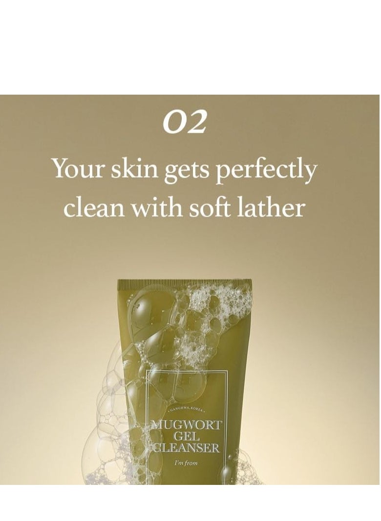 I'M FROM Mugwort Gel Cleanser 150 ml, Mugwort Extract 60%, Korean Cleanser, Natural, Herbal, Calming, Soothing, Micro Cleansing  - Image 5