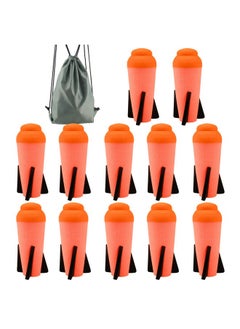 Ruibytree Ile Refill For Nerf N-Strike Elite Series, 12Packs, Ruibytree Compatible Darts Mega Missile Refill Bullets Foam Rockets For Nerf Party- With Storage Bag  - Image 1