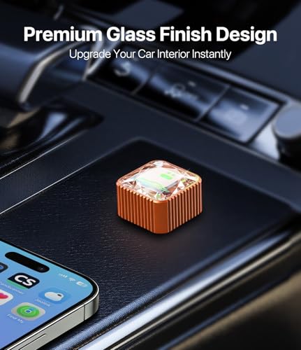 Enhanlife 2026 Wireless CarPlay Adapter for iPhone, Premium Glass Finish Design, 5s Auto-Connect, Mini Wireless CarPlay Dongle Compatible with Apple CarPlay, Plug & Play for Factory Wired Cars, Low Latency - Image 2