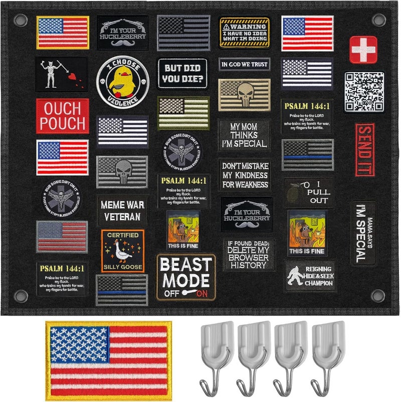 Laughing Lizards Tactical Patch Board 24 x 18 Morale Patch Hanging Wall Panel Display Holder for Military Army Combat Uniform Morale Emblem Hook Loop Collection Patch Organizer Banner Sheet - Image 2