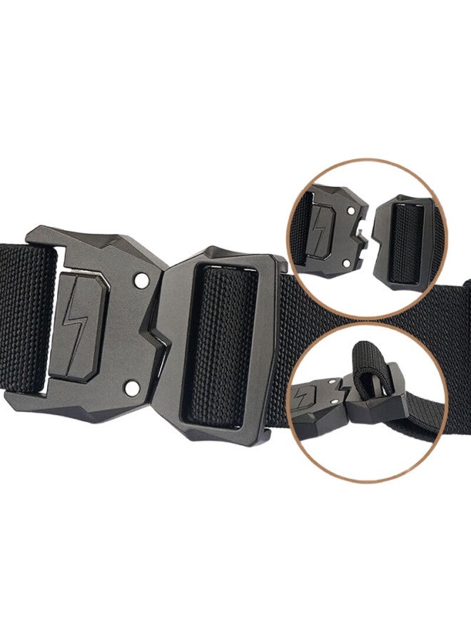 JEVI حزام نايلون تكتيكي من جيواينانشي مع مشبك، حزام خارجي سريع الإطلاق، حزام بنطلون كاجوال مرن وعصري للعمالة - Image 2