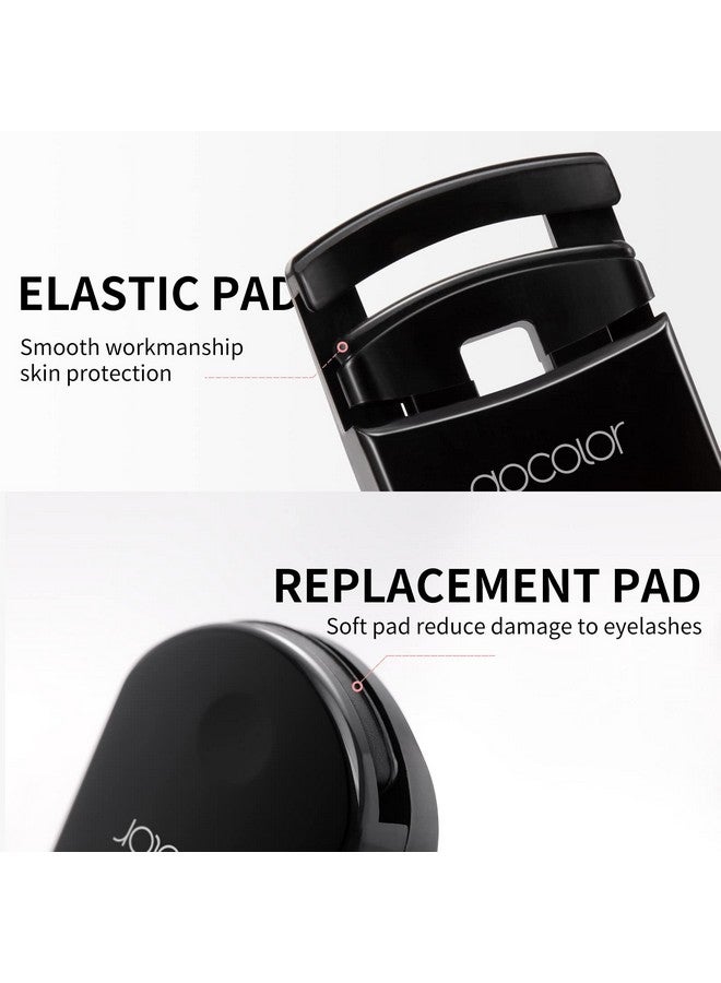 docolor Eyelash Curler Portable Lash Curler With 1 Silicone Refill Pads Mini Eye Lashes Curlers Professional Travel Makeup Tools For All Eye Shapes - Image 3