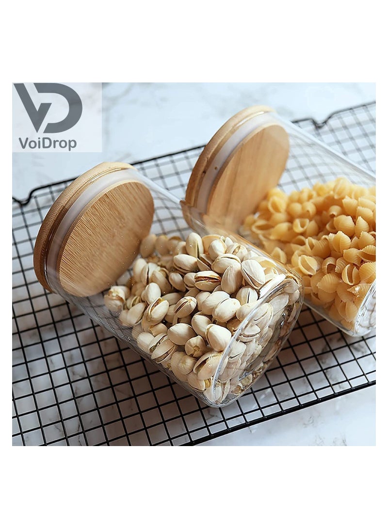 Voidrop Set of 12 Glass Candle Jars with Bamboo Lid 170ML - Image 3