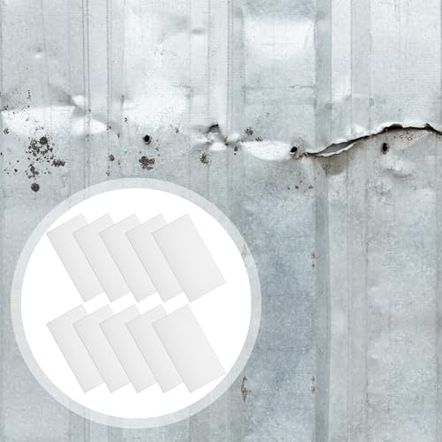 Innconee 10 Pcs Bathtub Hole Patch Siding Wall Repair Kit Waterproof Patch Holes Blemishes Tools Self Adhesive White Tape for Cracked Pool Liner Roof Skylight and Vinyl Skirting(White) - Image 5