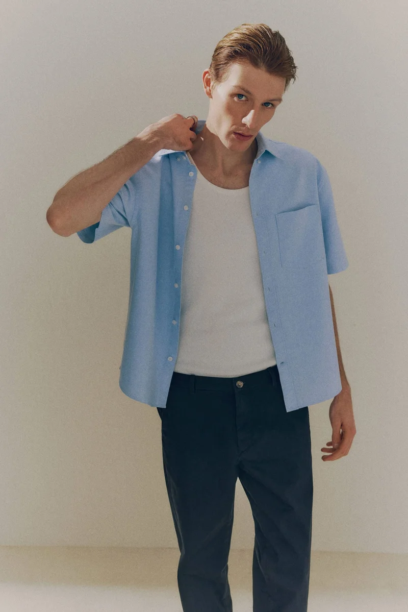 اتش اند ام بنطلون تشينو بقصّة سلِم من القطن